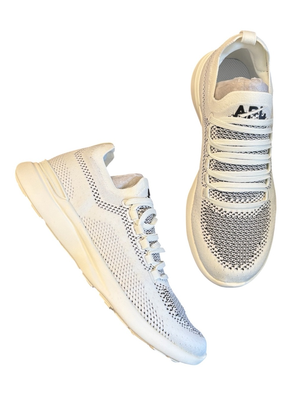 APL TechLoom Breeze Ivory Black Running Sneakers Women’s Size 7 NIB